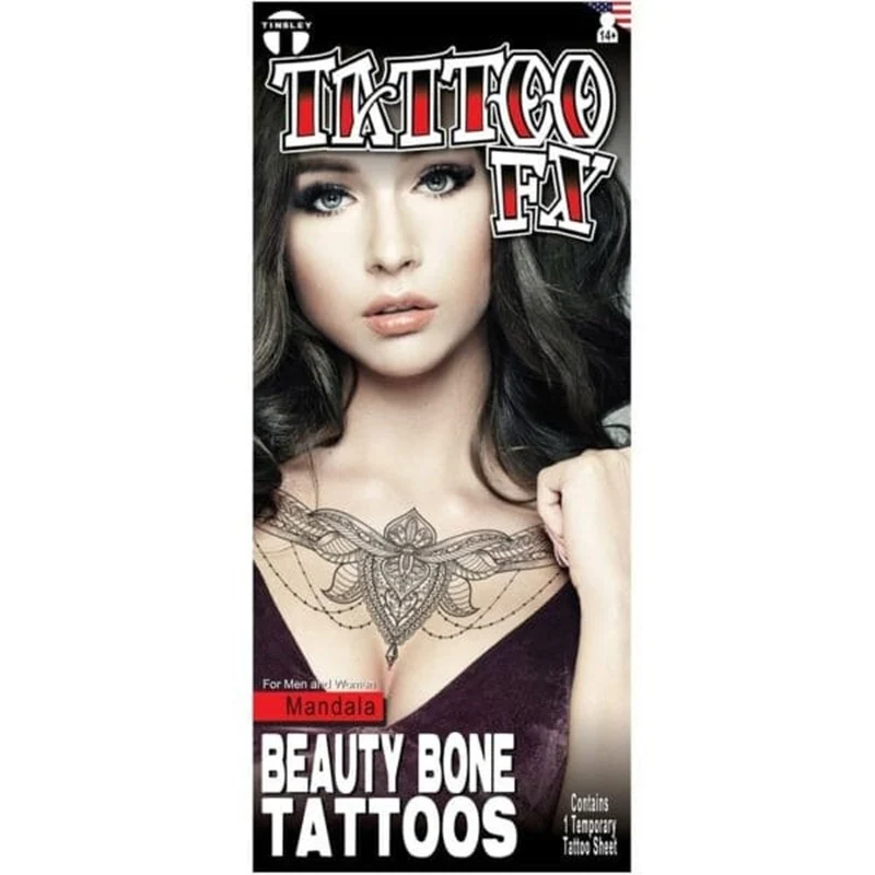 Mandala Beauty Bone Temporary Tattoo FX