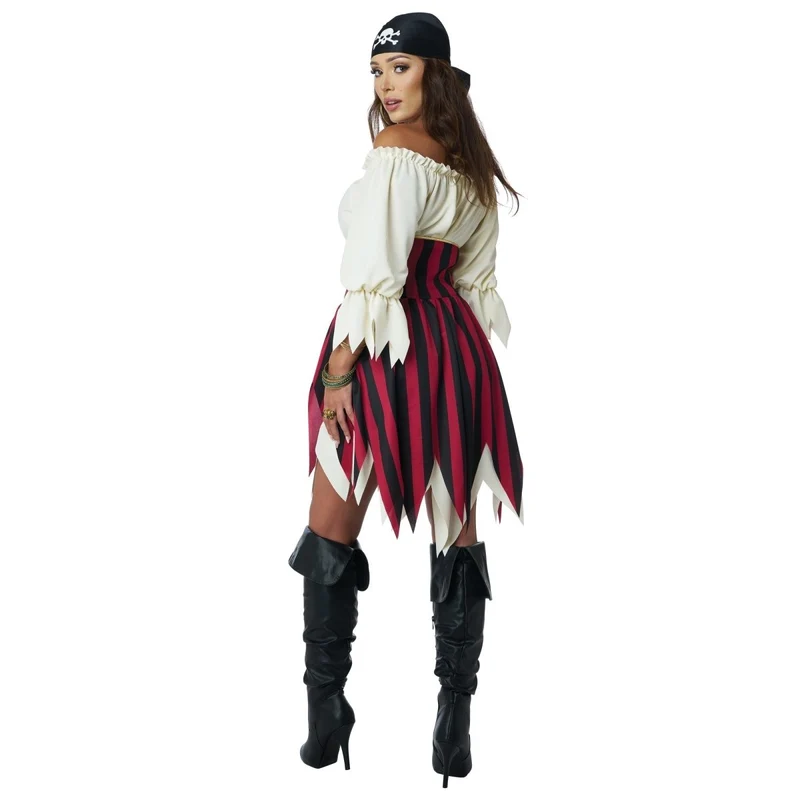 Sultry Sea Pirate Costume for Adults, Dress and Corset