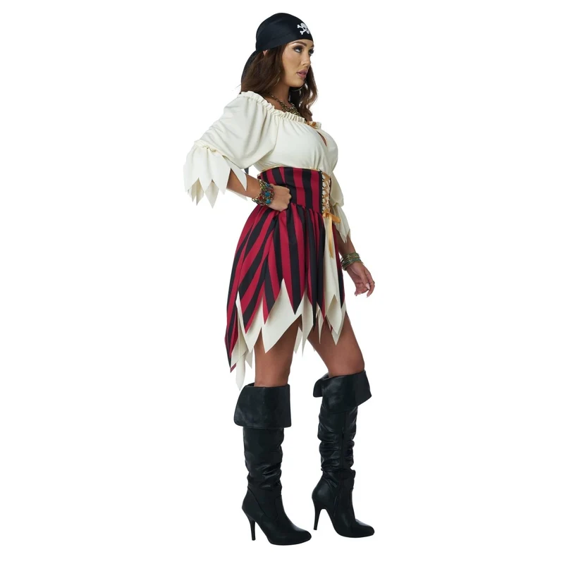 Sultry Sea Pirate Costume for Adults, Dress and Corset