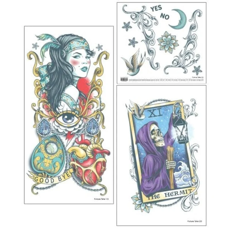 Fortune Teller Sleeve Temporary Tattoo FX