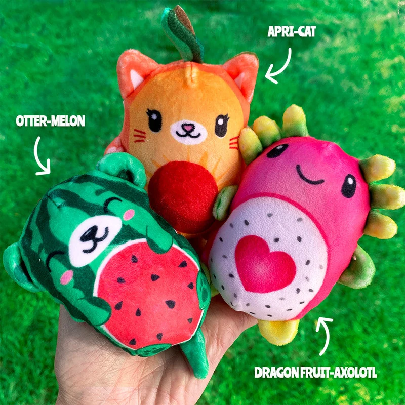 Bubble Stuffed Squishy Friends Fruit Mashup Edition Sensory Fidget Plush Toy