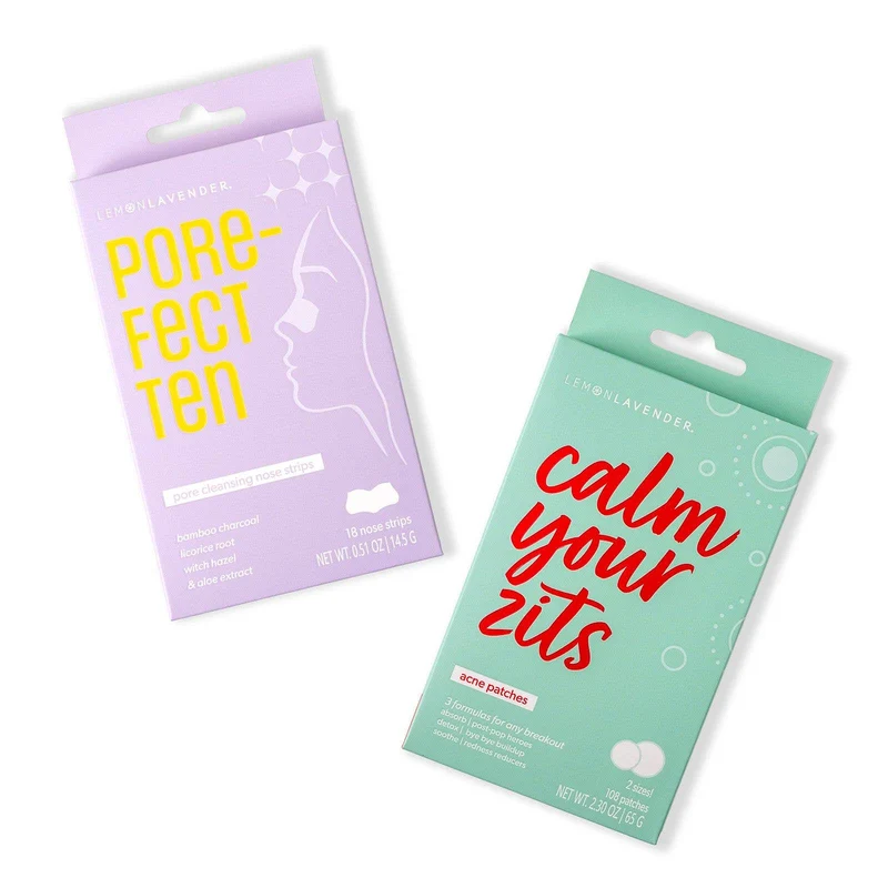 Lemon Lavender Pore the Win Nose Strips & Acne Patches Asst