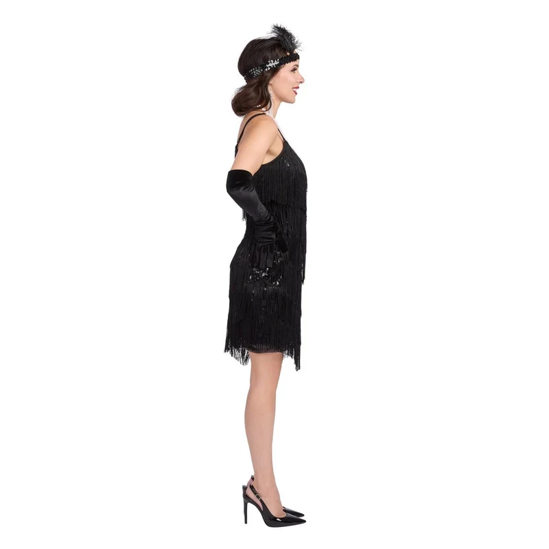 1920s Black Fringe Dress for Adults