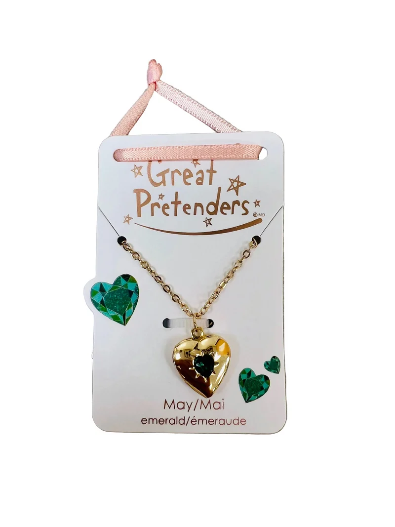 Birthstone Heart Locket Necklace