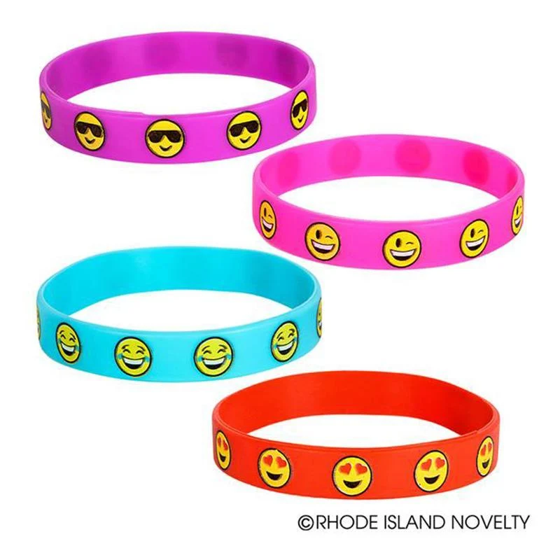 Emoji Rubber Bracelet, Assortment, 1 Count