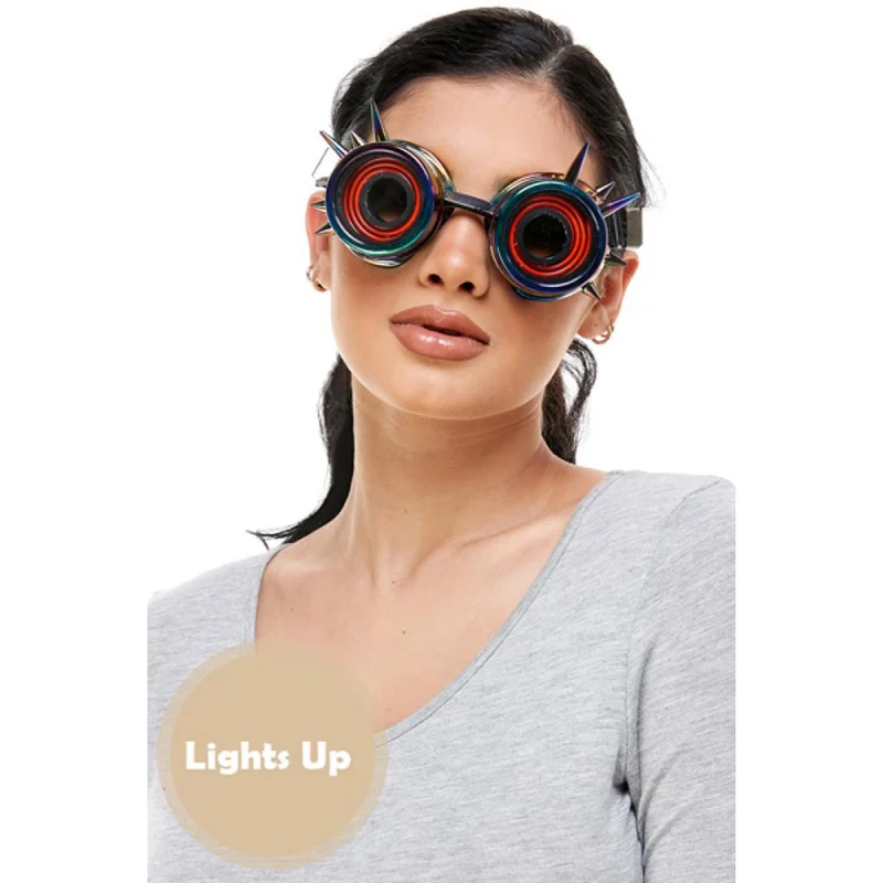 Neon Light Up Steampunk Goggle