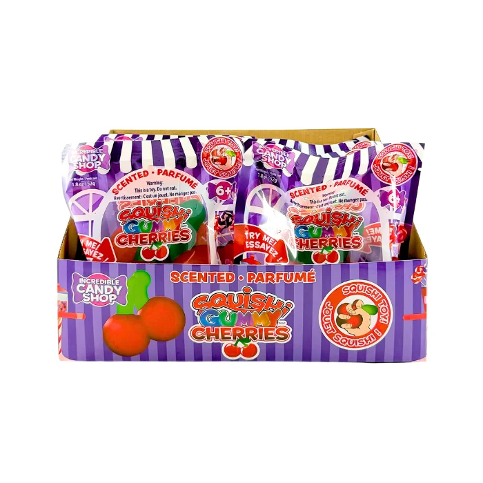 Incredible Group SQUISHI GUMMY CHERRIES SCENTED Slow-Rise Sensory Toy