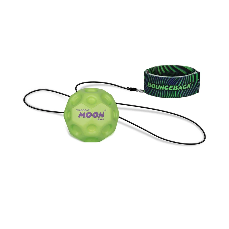 Waboba Solid Bounceback x Moon Ball with Adjustable Wristband Leash
