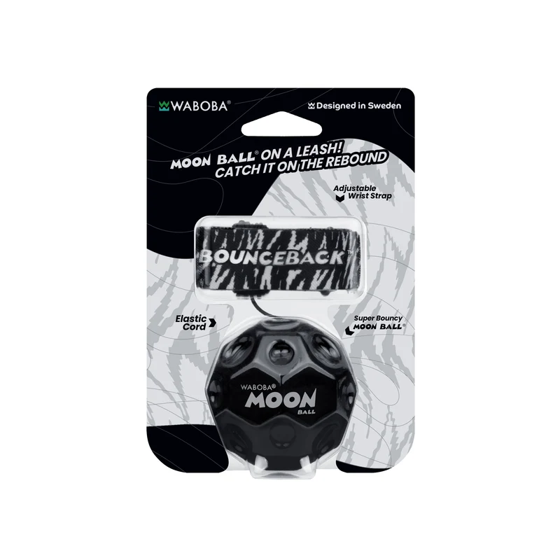 Waboba Solid Bounceback x Moon Ball with Adjustable Wristband Leash