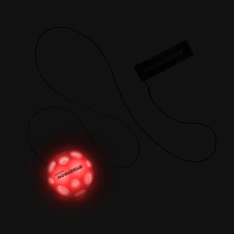 Waboba LED Bounceback Moonshine Light Up Ball With Wrist Leash