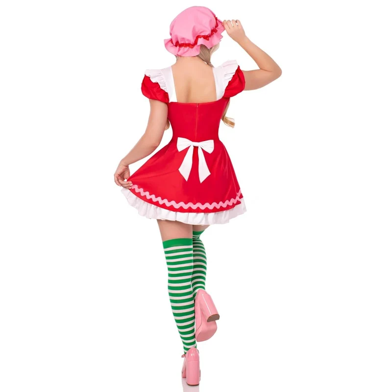 Berry Cutie Costume for Adults, Apron Dress and Bonnet