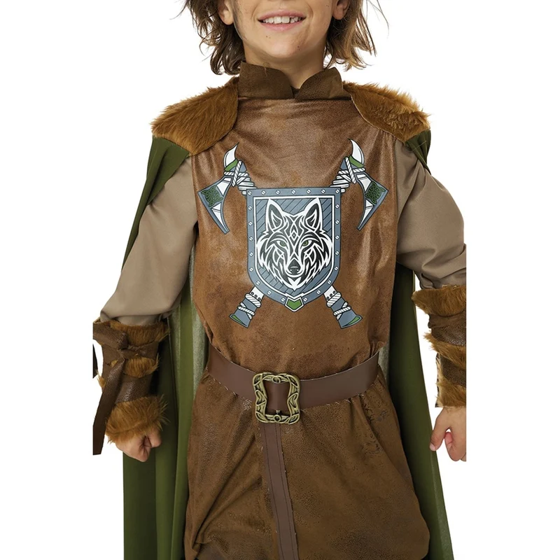Brave Viking Costume for Kids, Tunic and Cape