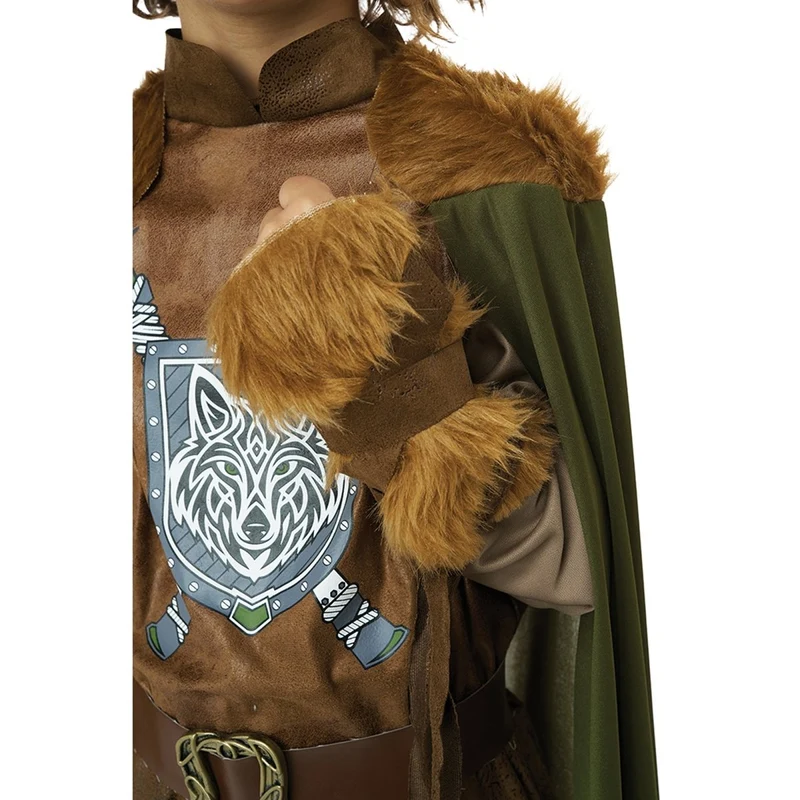 Brave Viking Costume for Kids, Tunic and Cape
