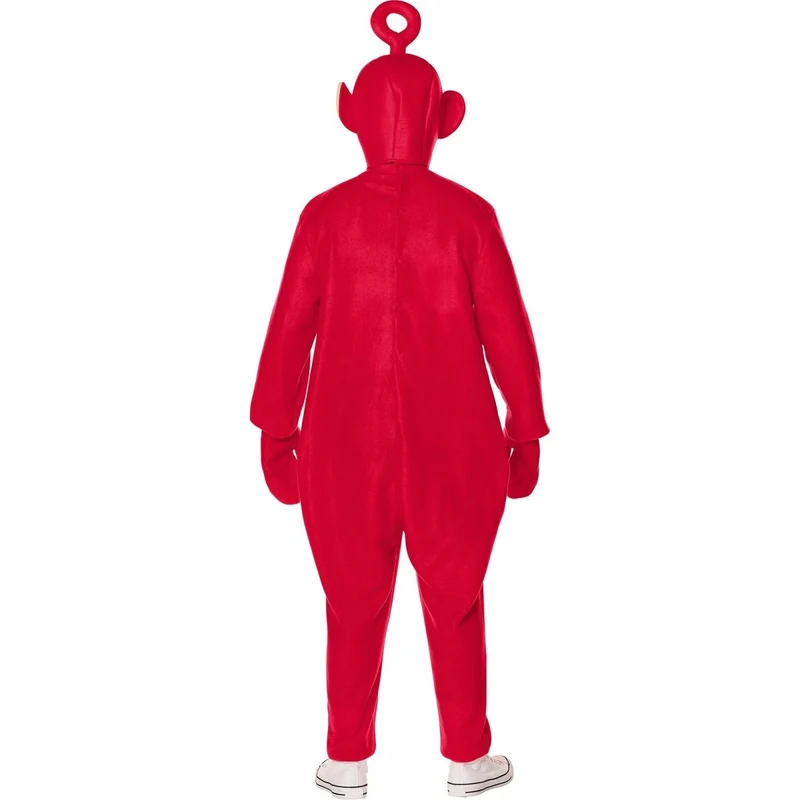 Teletubbies Po Costume for Adults, Red Jumpsuit With Hood