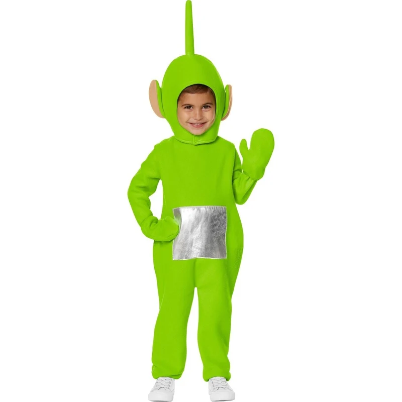 Teletubbies Dipsy Costume for Toddlers, Green Jumpsuit With Hood