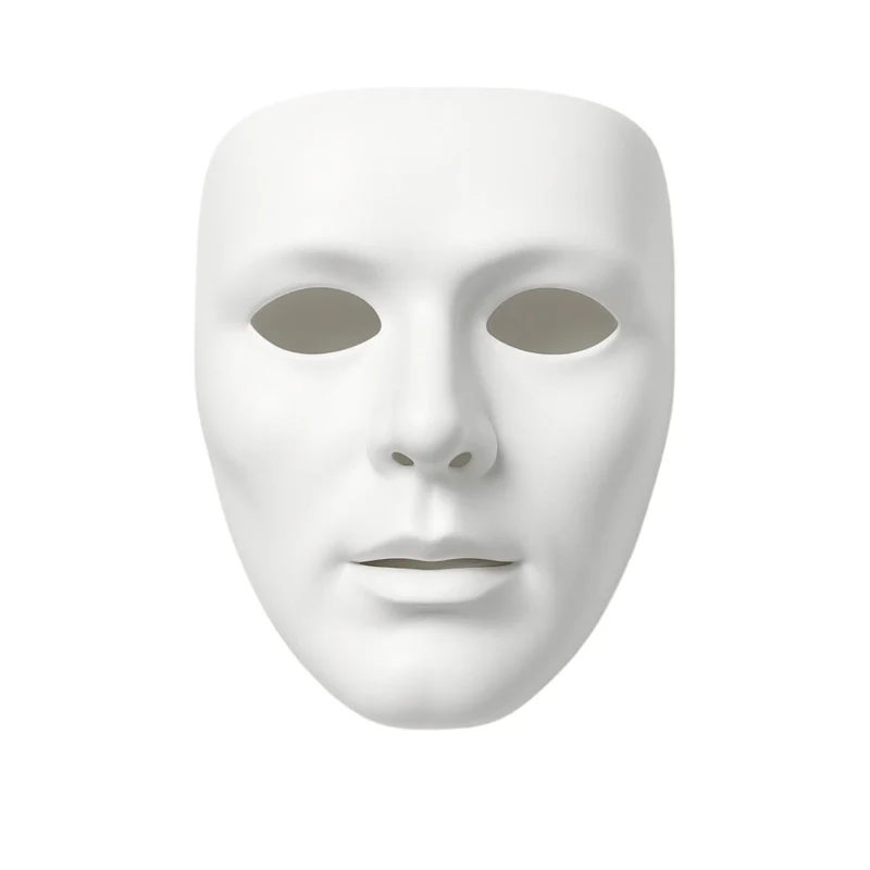 White Full Face Mask for Adults