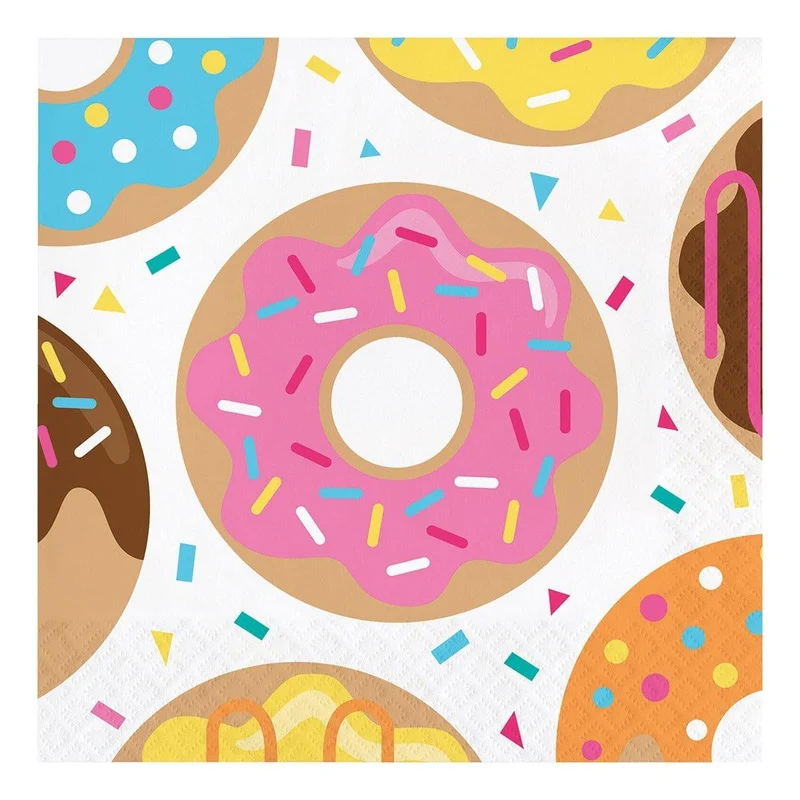 Donut Time lunch napkins, 16 per package