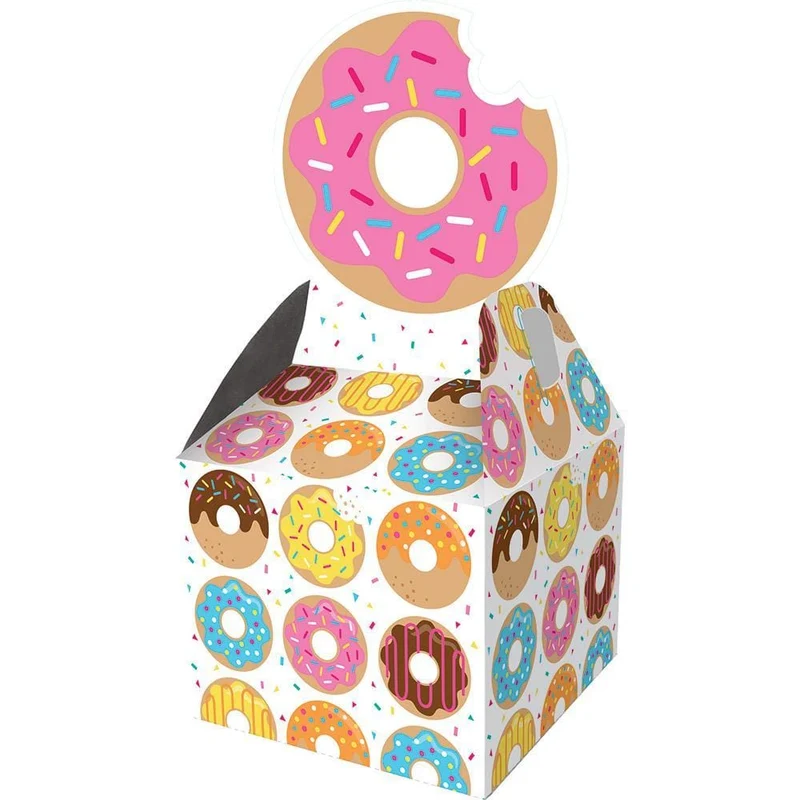 Donut Time favor boxes, 8 per package