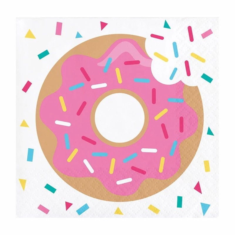Donut Time beverage napkins, 16 per package