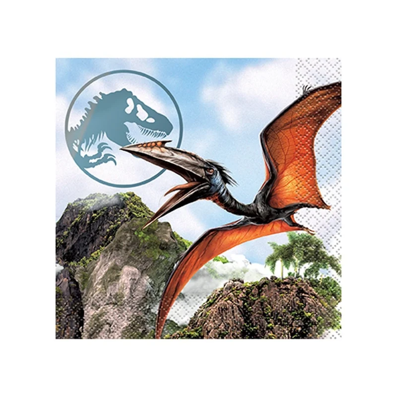 Jurassic World Birthday Small Beverage Napkins, 16 Count