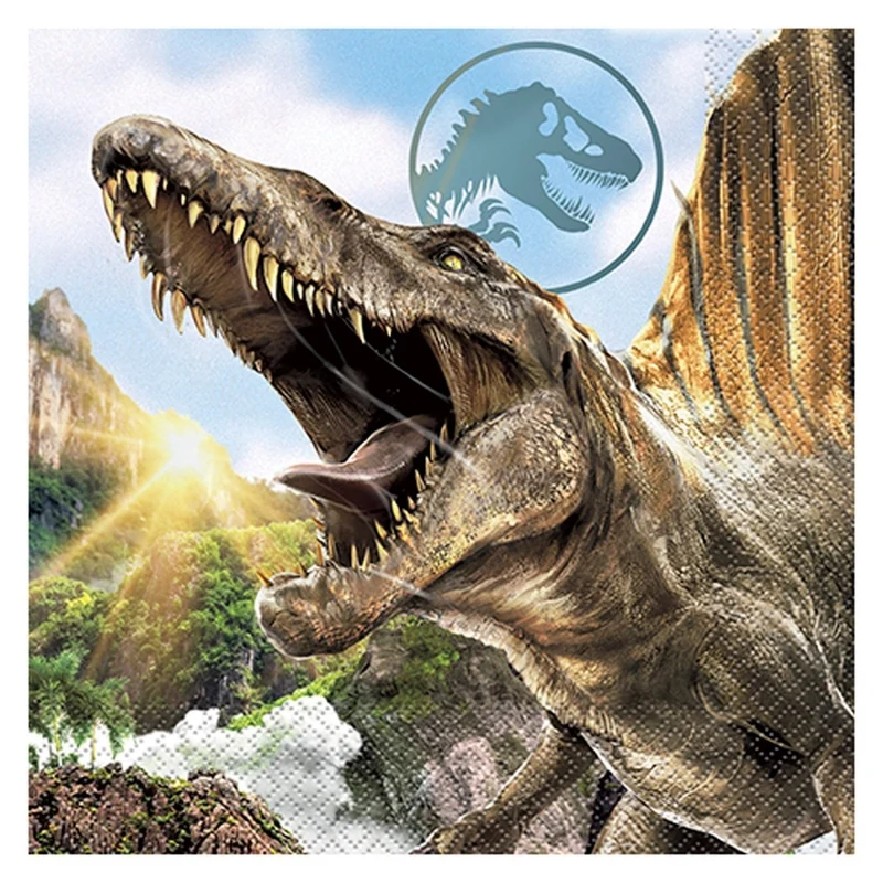 Jurassic World Birthday Large Lunch Napkins, 16 Count