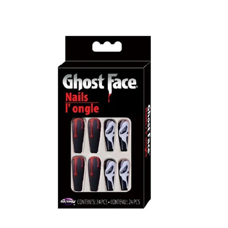 Ghost Face Blood Drip Nails, Scream, 24 Count