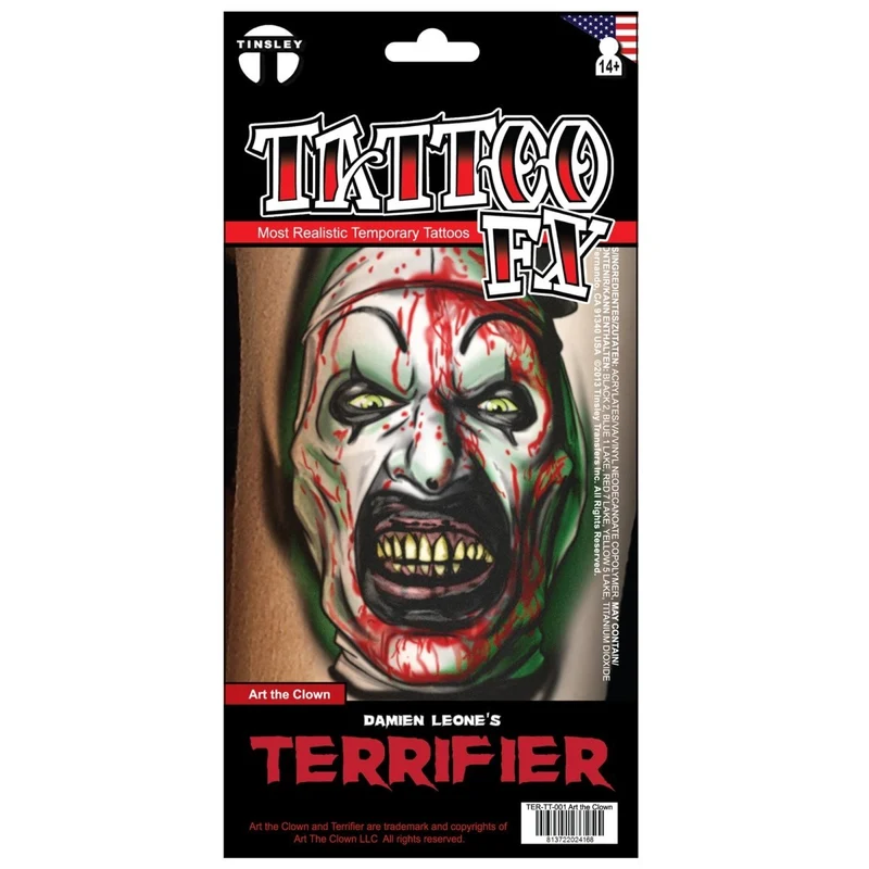 Terrifier Temporary Tattoo FX