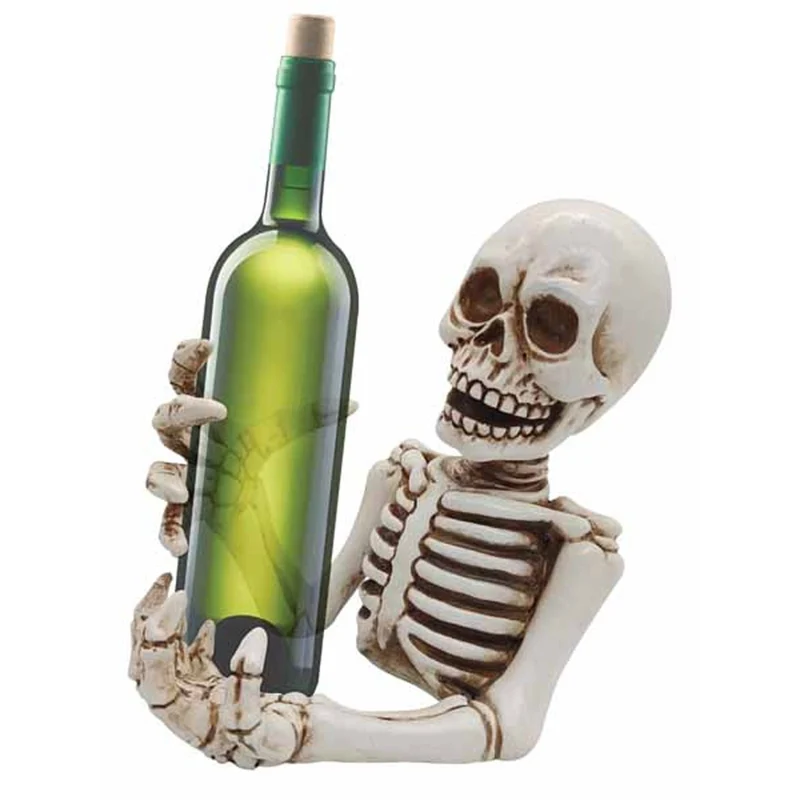 Resin Skeleton Wine Holder, 8 Inches, 1 Count