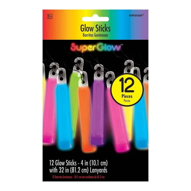 Glow Sticks - Multicolor 4 In. 12/pkg.