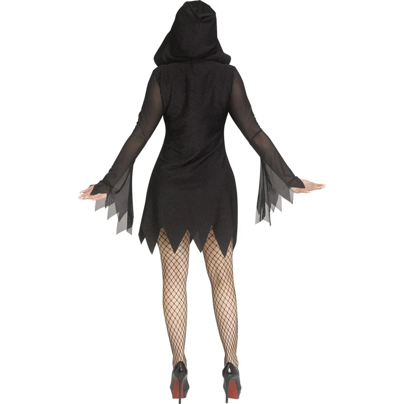 Scream Deluxe Bling Ghost Face Costume for Adults, Black Dress