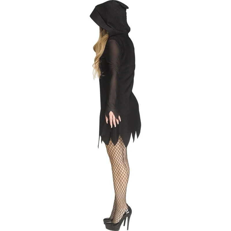 Scream Deluxe Bling Ghost Face Costume for Adults, Black Dress
