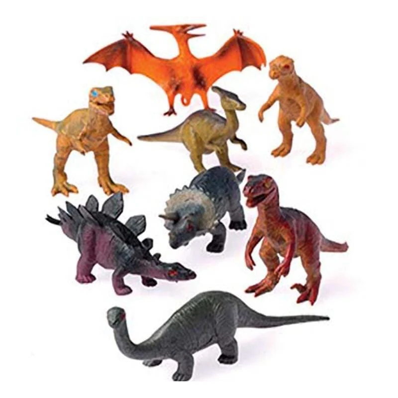 Plastic dinosaur figurines, 12 Count