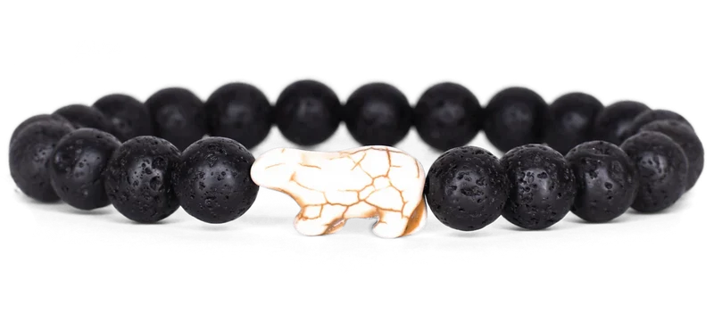 Polar Bear Lava Stone