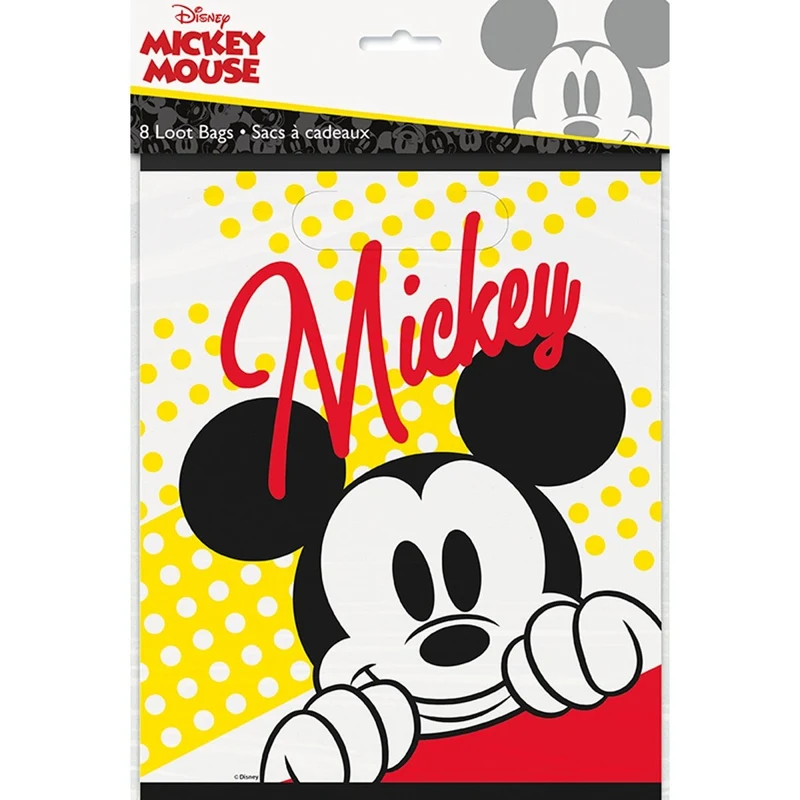 Mickey Mouse Birthday Favour Bags, Disney, 8 Count