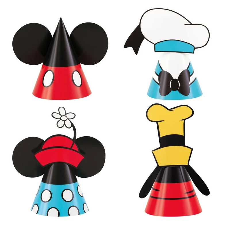 Mickey Mouse Birthday Party Hats, Disney, 8 Count
