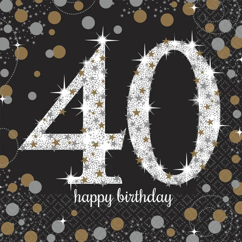 40th Sparkling Celeb - Luncheon Napkins 16/pkg.