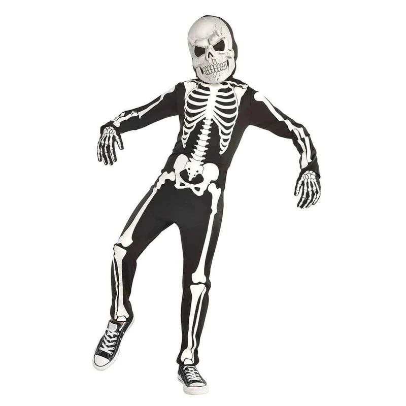 Glow In The Dark X-Ray Skeleton Costume for Kids