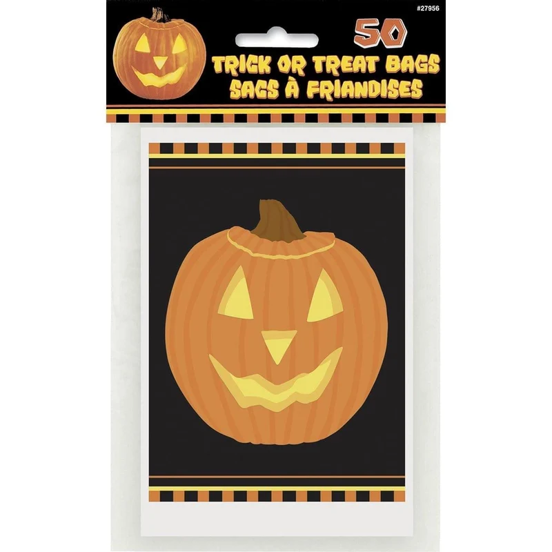 Pumpkin favor bags, 50 per package