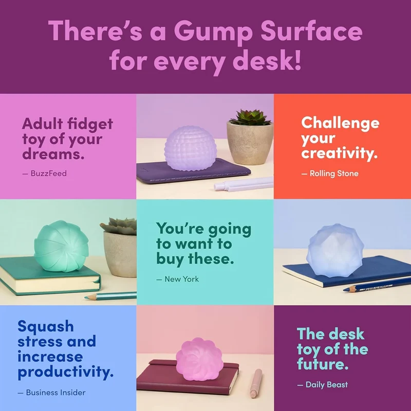 Speks Gump Surface Gel-Filled Stress Ball WARM 2-Pack Sensory Fidget Toy