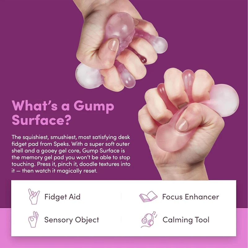 Speks Gump Surface Gel-Filled Stress Ball WARM 2-Pack Sensory Fidget Toy