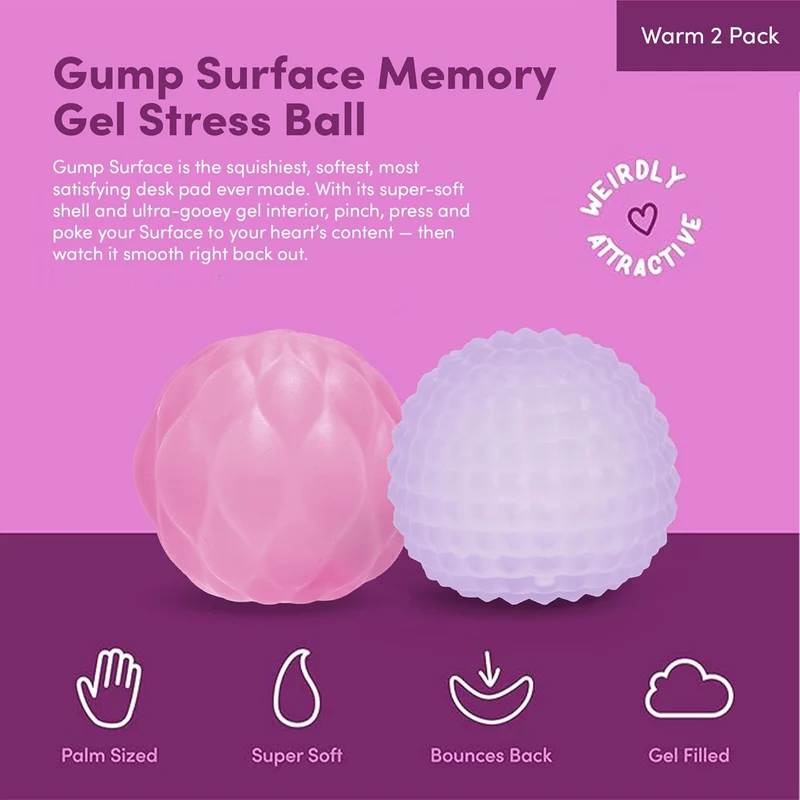 Speks Gump Surface Gel-Filled Stress Ball COOL 2-Pack Sensory Fidget Toy