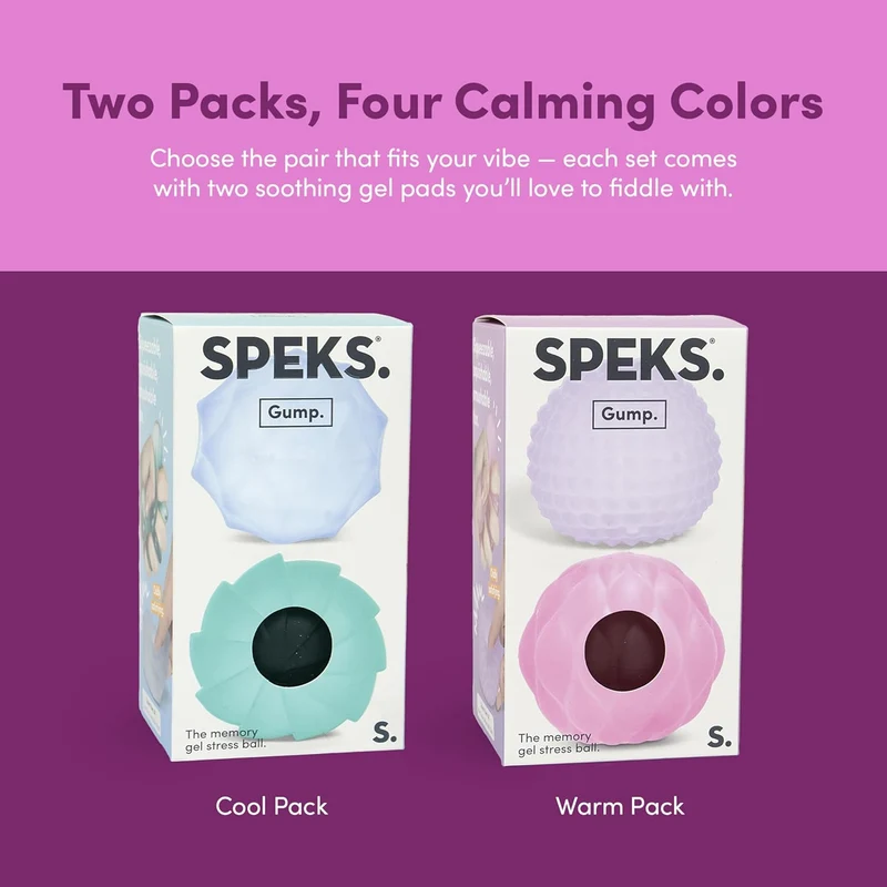 Speks Gump Surface Gel-Filled Stress Ball COOL 2-Pack Sensory Fidget Toy