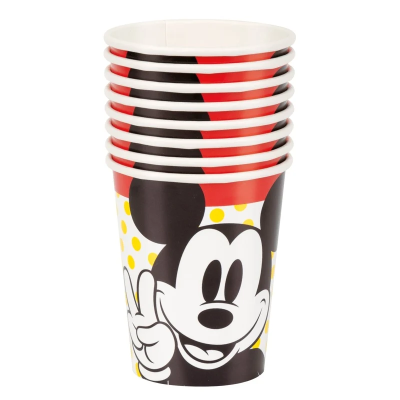 Mickey Mouse Birthday Paper Cups, Disney, 9 Oz, 8 Count