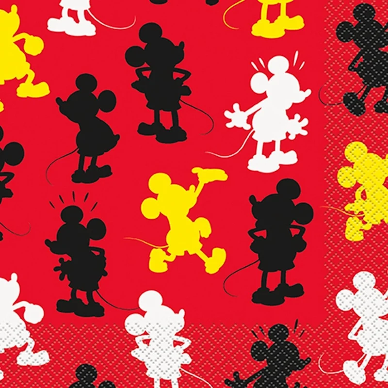 Mickey Mouse Birthday Large Lunch Napkins, Disney, 16 Count