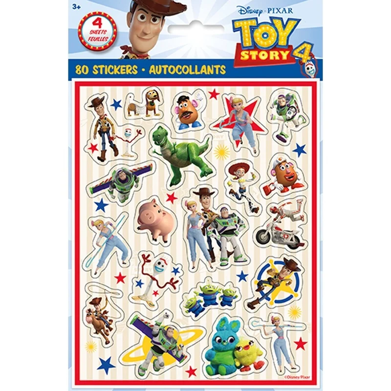 Toy Story Birthday Sticker Sheets, Disney, 4 Count