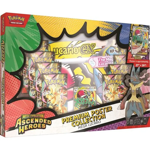 Pokémon TCG Mega Evolution Ascended Heroes Premium Poster Collection Box