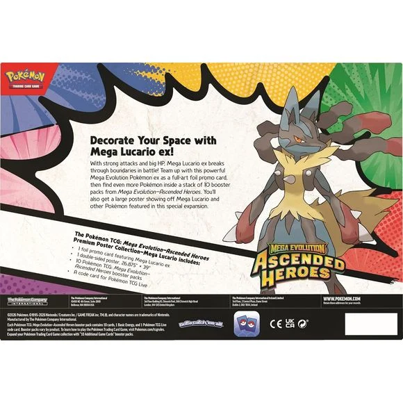Pokémon TCG Mega Evolution Ascended Heroes Premium Poster Collection Box