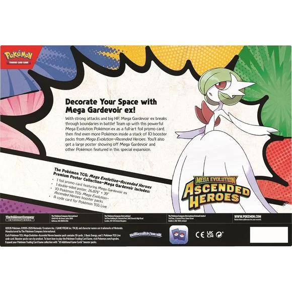 Pokémon TCG Mega Evolution Ascended Heroes Premium Poster Collection Box
