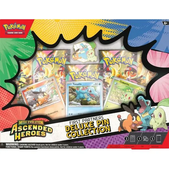 Pokemon TCG Mega Evolution Ascended Heroes First Partners Deluxe Pin Collection