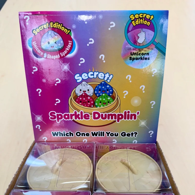 Secret Mystery Squishy SPARKLE Dumplin Shaped Glitter Fidget Toy